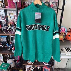 Vintage Y2K Southpole Green Knit Sweater Men’s Large Streetwear